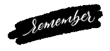 Calligraphy Remember Sticker