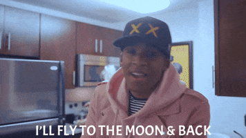 Being Cute Man On The Moon GIF by Muser Magazine