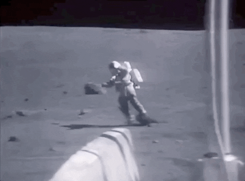 Moon Landing Astronaut GIF by MOODMAN - Find & Share on GIPHY