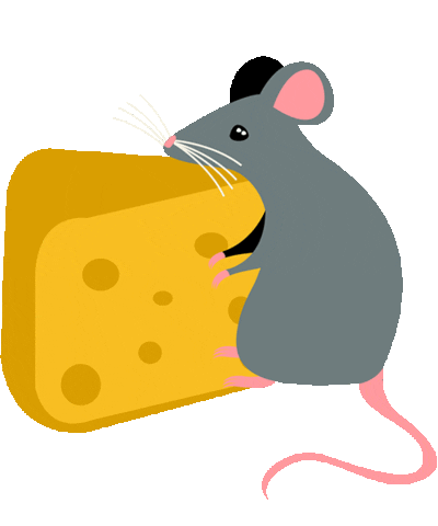 mouse eating cheese gif