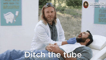 Tube Toothpaste GIF by DrSquatchSoapCo