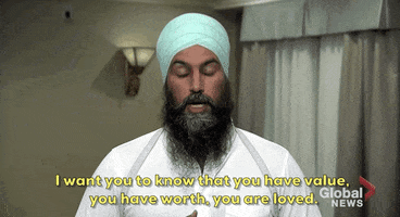 news justin trudeau you are loved jagmeet singh you have worth GIF