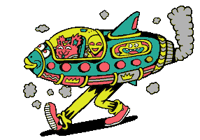 Space Chill Sticker by Killer Acid