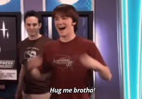 drake and josh hug GIF