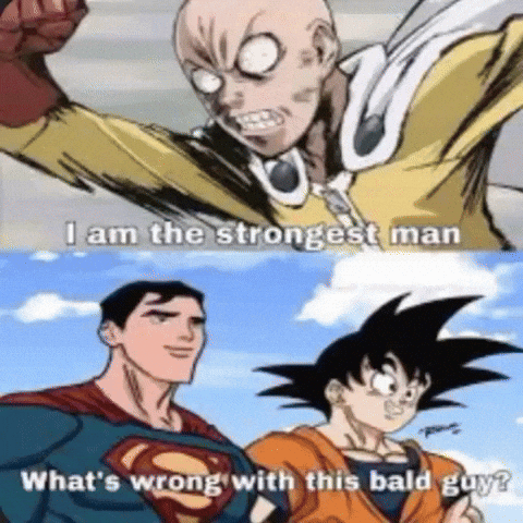 Saitama Vs Goku GIF