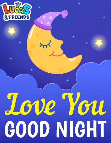 Good Night Love GIF by Lucas and Friends by RV AppStudios