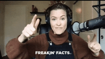 Facts Sarah GIF by WAVE Podcast Network
