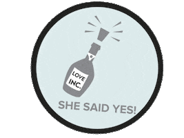 Celebration Wedding Sticker by Love Inc.