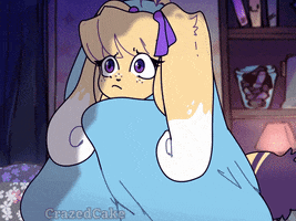 Scared In Bed GIF by CrazedCake