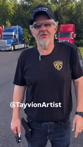 Pointing Trucker GIF