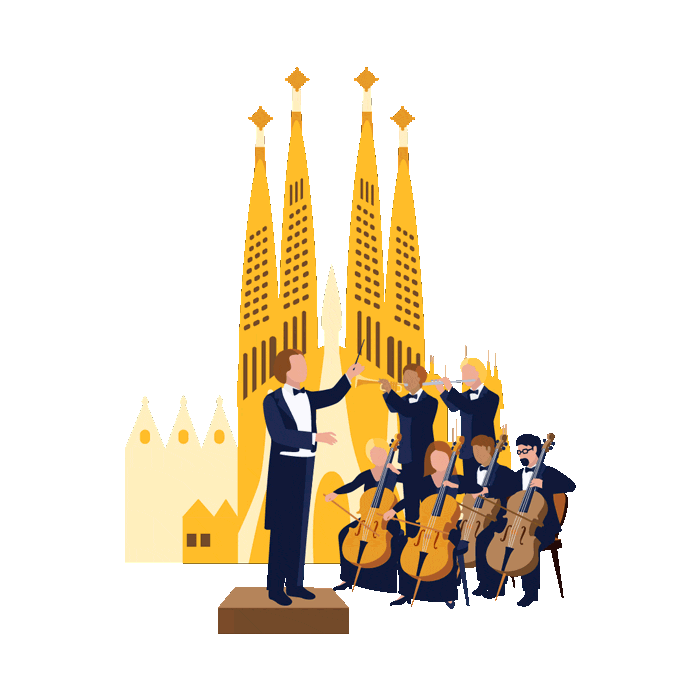 Sagrada Familia Barcelona Sticker by Tiqets.com