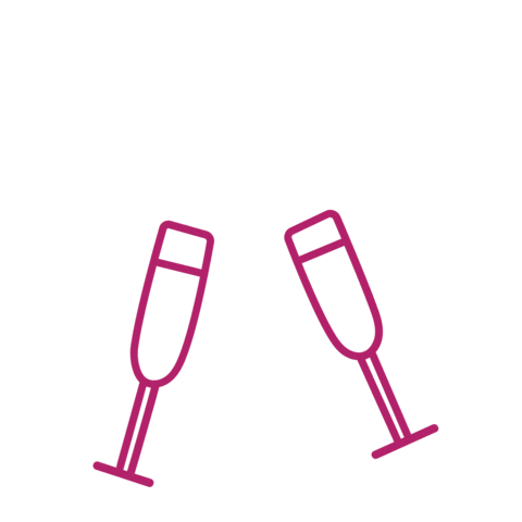 Cheers Celebrate Sticker by The Virtual Miracle