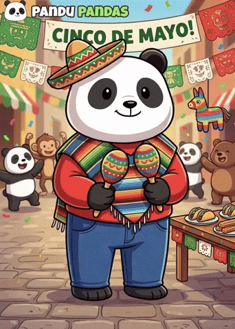 Happy Cinco De Mayo GIF by Pandu Pandas