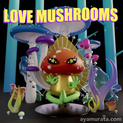 Magic Mushroom Animation GIF by Aya Murata