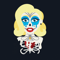 Skeleton Marilyn GIF