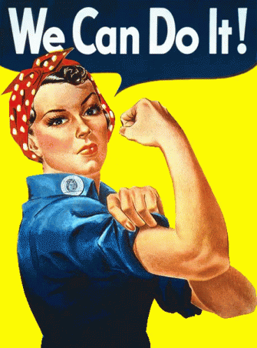 rosie the riveter woman GIF