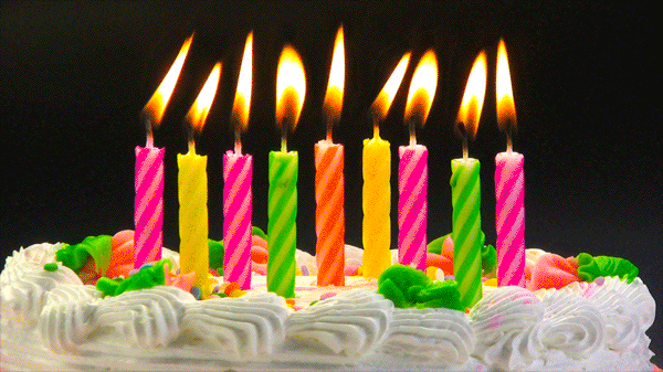 happy birthday cakes with candles gif