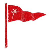 Flag Palm Sticker by Sunlight Motorhomes