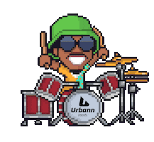 Musica Bateria Sticker by Urbann Boards