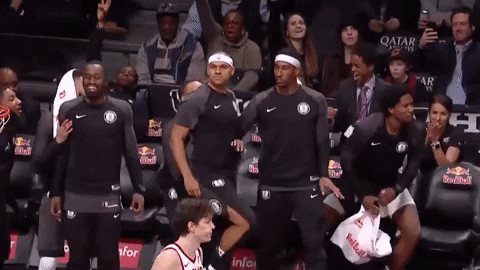 Happy Brooklyn Nets GIF by ESPN - Find & Share on GIPHY