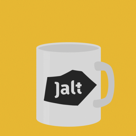 Jalt coffee drink jump amsterdam GIF
