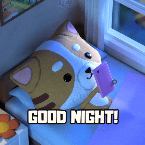 Tired Good Night GIF by The Plooshies