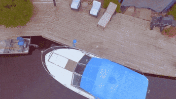 WylieFordMedia drone boat save catch GIF