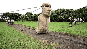 easter island researchers GIF