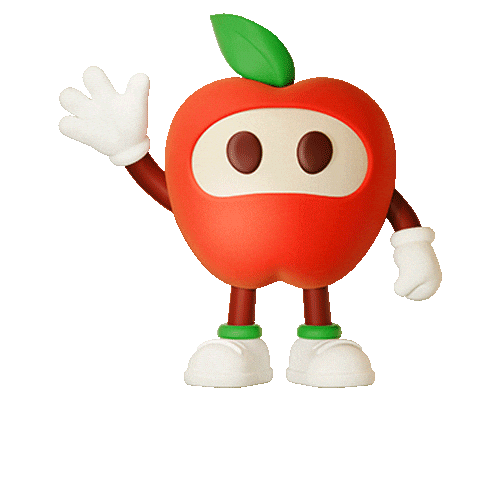 Apple Eating Sticker by elbe-obst