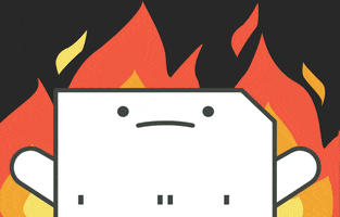 Punchcard fire flames powerful punchy GIF