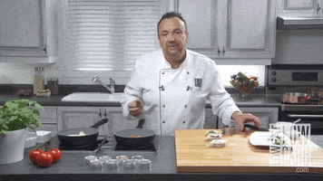 chef pointing GIF by Low Fat Low Carb