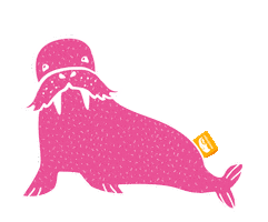 Barn Walrus Sticker by Minstingen