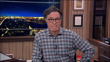 Stephen Colbert Lip Bite GIF by The Late Show With Stephen Colbert