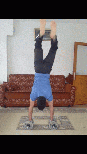 Handstand Dumbell GIF
