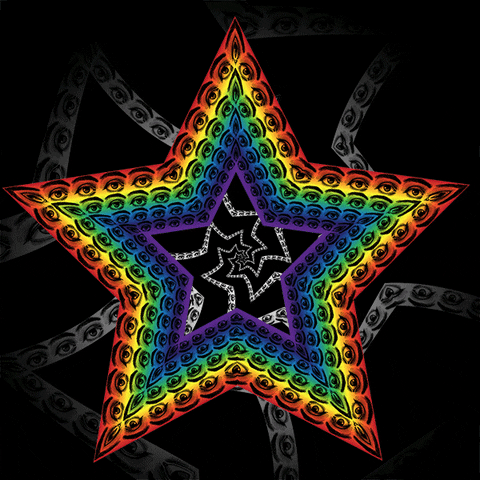 rainbow eye-star GIF by RetroCollage