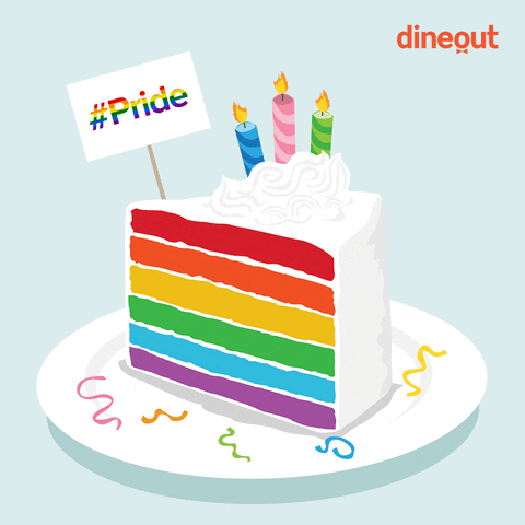 Celebration Rainbow GIF by Dineout