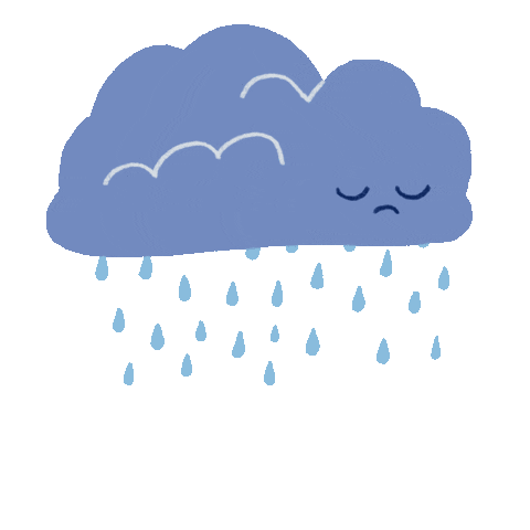 cartoon sad rain cloud