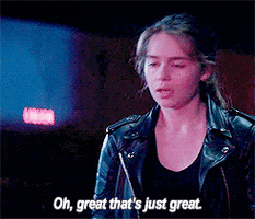 Sarcastic Emilia Clarke GIF