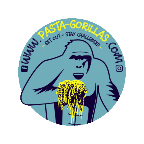 Pasta Gorillas Sticker by FREE MEN’S WORLD
