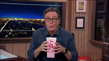Stephen Colbert Popcorn GIF by The Late Show With Stephen Colbert