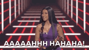 Cardi B Lol GIF by Billboard Music Awards