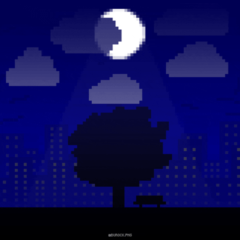 brktsc_ night moon city view GIF