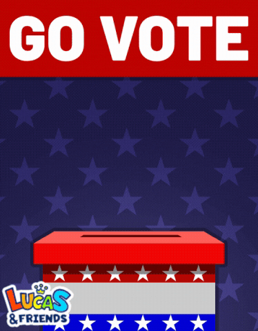Voting Election Day GIF by Lucas and Friends by RV AppStudios