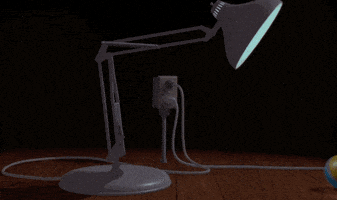luxo jr lamp GIF by Disney Pixar