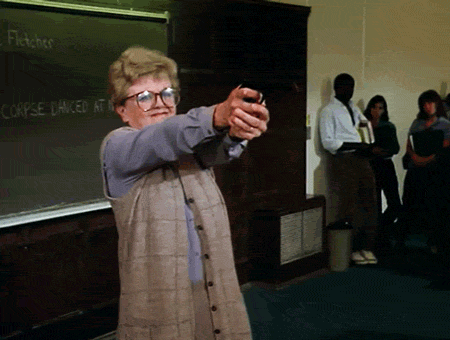 Angela Lansbury Gun GIF - Find & Share on GIPHY