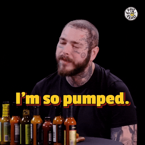Excited Post Malone GIF by First We Feast