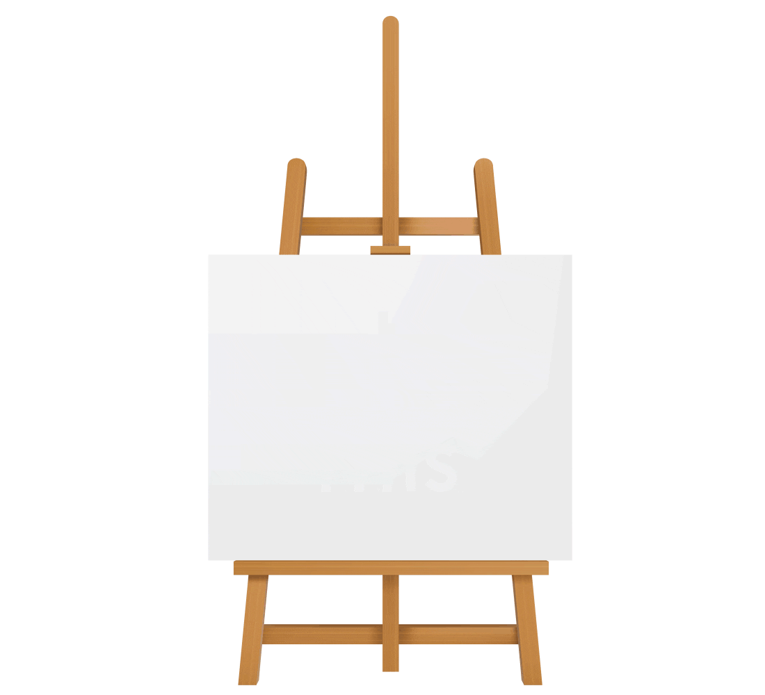 Easel studio canvas painting painting art' Sticker
