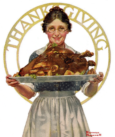 Norman Rockwell Thanksgiving GIF