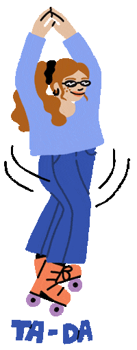 Skating Roller Girl Sticker