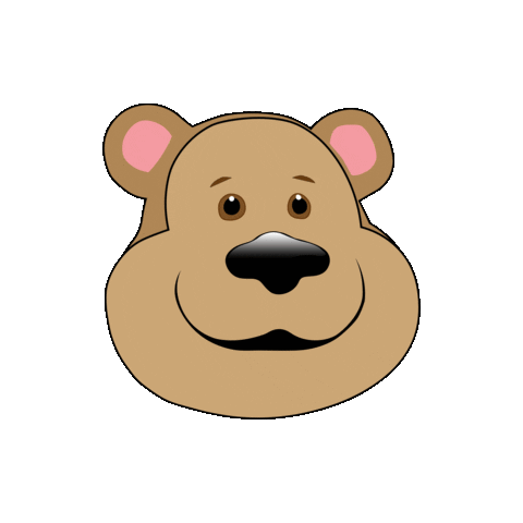 Angry Bear Sticker by Malmö Borgarskola